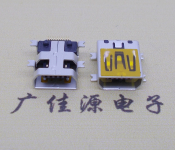 贵州迷你USB插座,MiNiUSB母座,10P/全贴片带固定柱母头