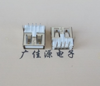贵州 USB2.0 AF 90度 直插脚 无后盖 平口铜壳