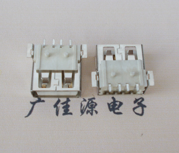 贵州USB AF方形脚 贴片母座 1.0/1.2柱子直边接口