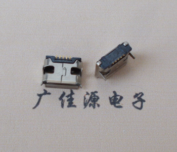 贵州Micro usb 5pin接口 插板7.2mm脚距 无柱无焊盘镀镍