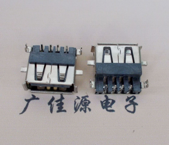 贵州AF USB母座90度 DIP沉板3.9/4.9 耐高温有卷边