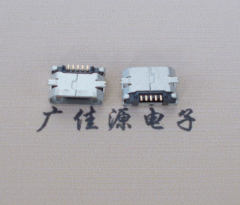贵州Micro USB平口全贴板 鱼叉脚5.0长带定位柱加焊盘