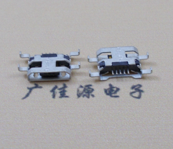 贵州MICRO USB 5PIN接口 沉板1.6MM 四脚插板无导位