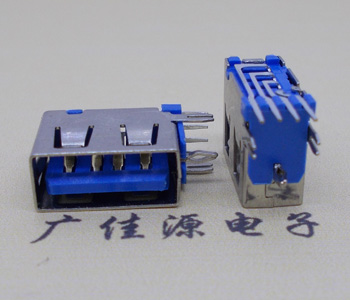 贵州USB 测插2.0母座 短体10.0MM 接口 蓝色胶芯