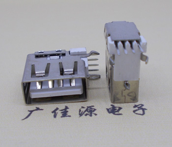 贵州USBAF侧立插口 USB14MM直边母座弯脚o型