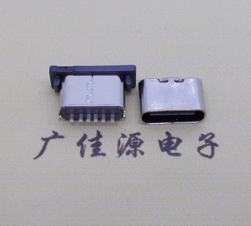 贵州直立插type-c6p母座H=5.0短体usb连接器