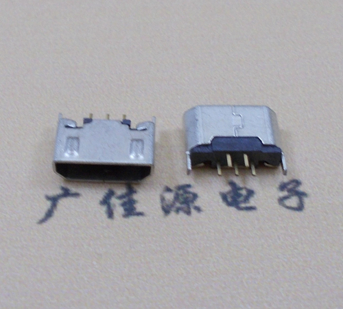 贵州迈克USB 180度母座5p直插带地脚1.5端子直口