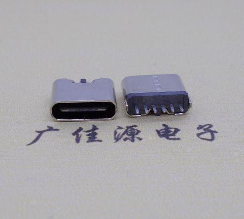 贵州立式插板Type-C6p母座接口H=6.9mm