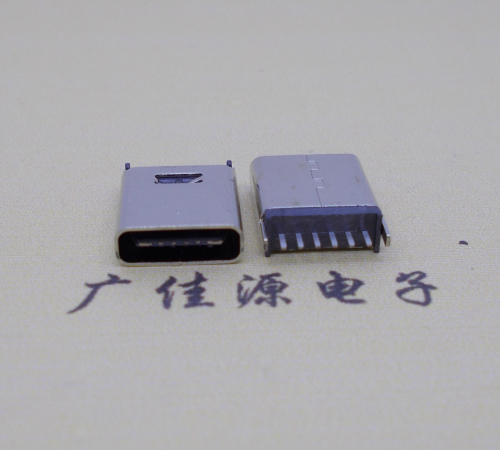 贵州直立式插板Type-C6p母座连接器高H=10.0mm