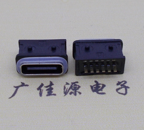 贵州防水type-c6p母座立式直插带定位住连接器