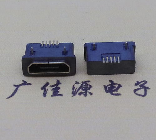 贵州MICRO USB5p防水接口 90度卧式 两脚插板牢固