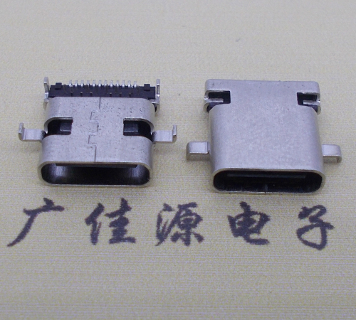 贵州卧式type-c24p母座沉板1.1mm前插后贴连接器