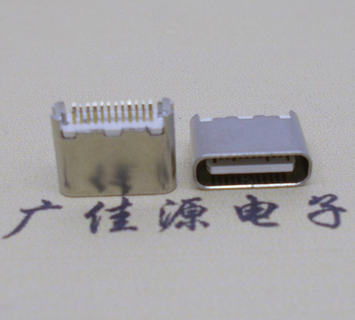 贵州type-c24p母座短体6.5mm夹板连接器