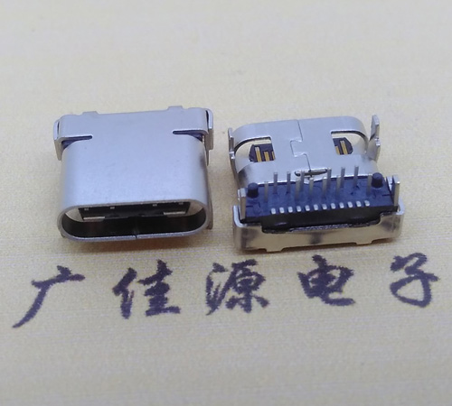 贵州板上型type-c24p接口type-c母座前插后贴