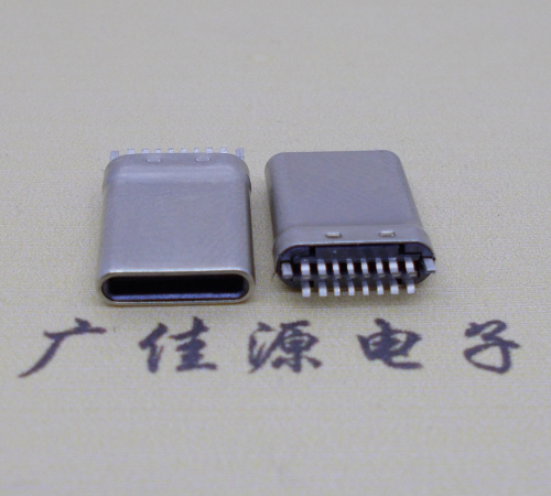 贵州拉伸带弹type-c16p公头,夹pcb板0.8mm单边地脚