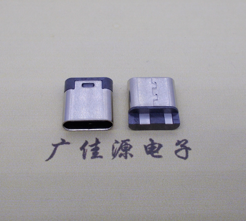 贵州电源椭圆形USB接口.type c2p焊线母座.充电尾部2点焊接详解