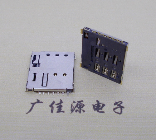 贵州NANO SIM 自弹式卡座 1.37H 带CD测试7Pin 手机卡座连接器