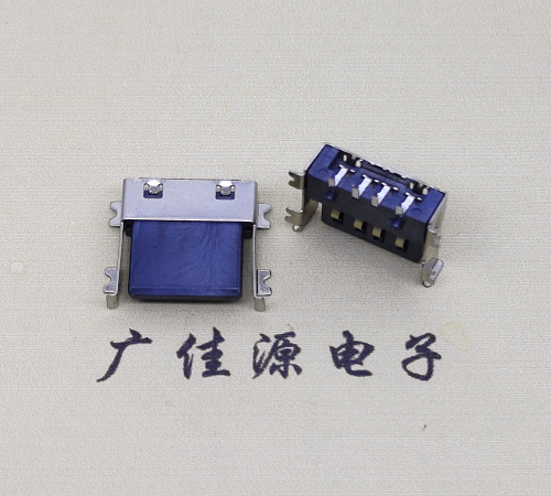 贵州薄胶芯母座 USB2.0卧式贴板A母10.0短体尺寸
